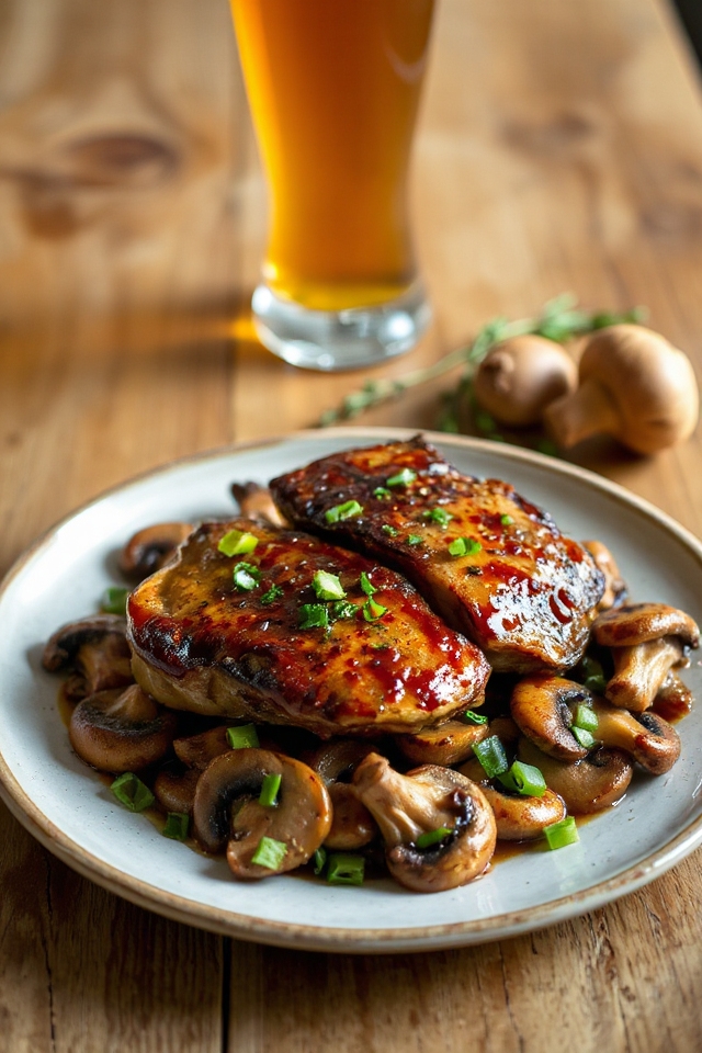 beer braised sirloin chops