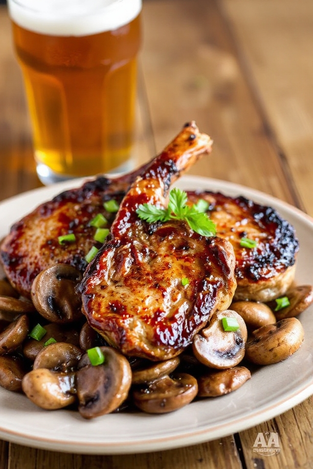 beer braised sirloin chops