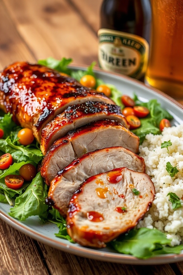 beer glazed pork loins