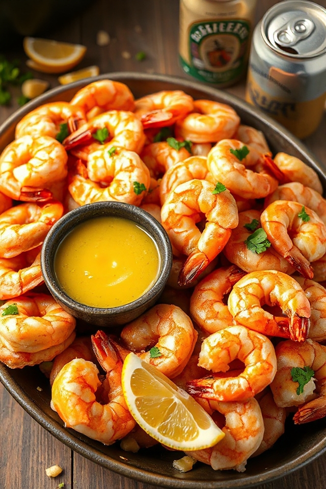 beer infused garlic shrimp recipe