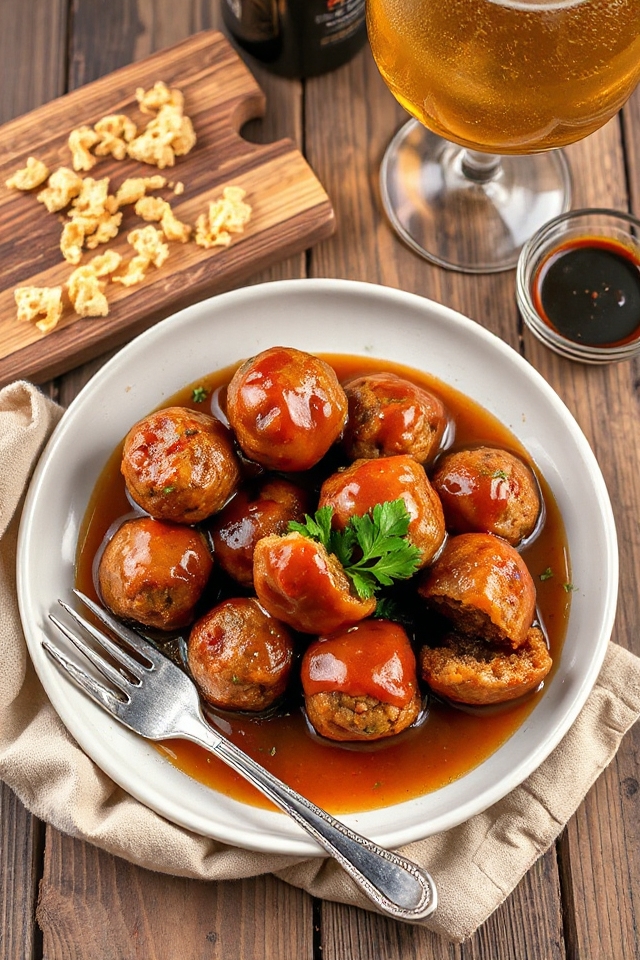 beer infused meatballs recipe