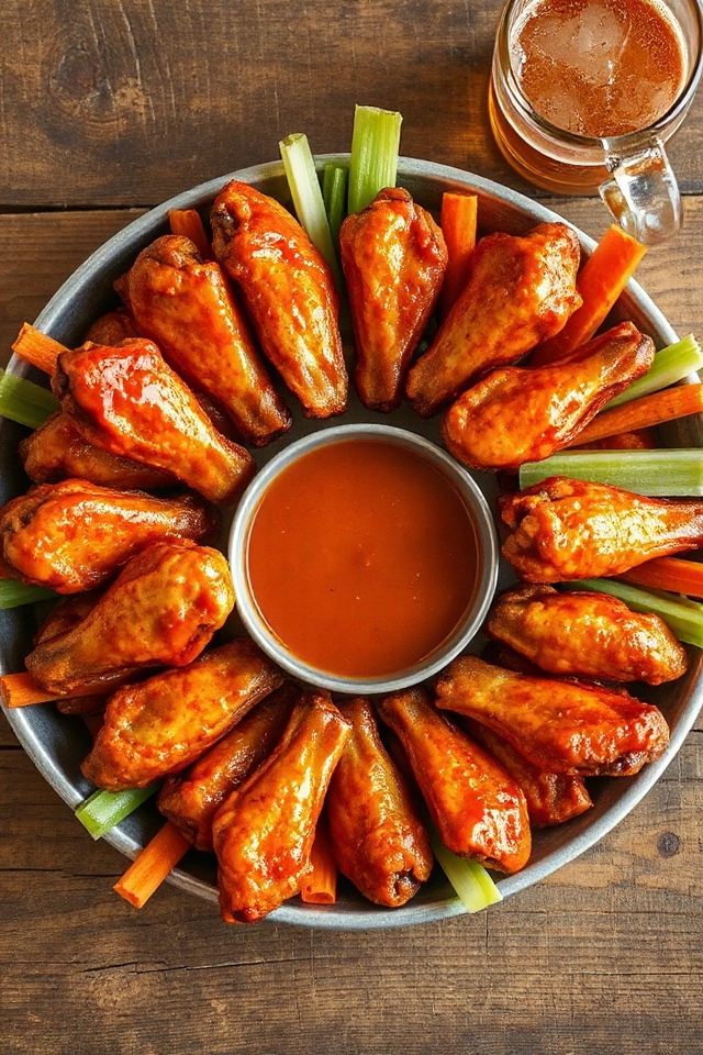 beer infused spicy wings