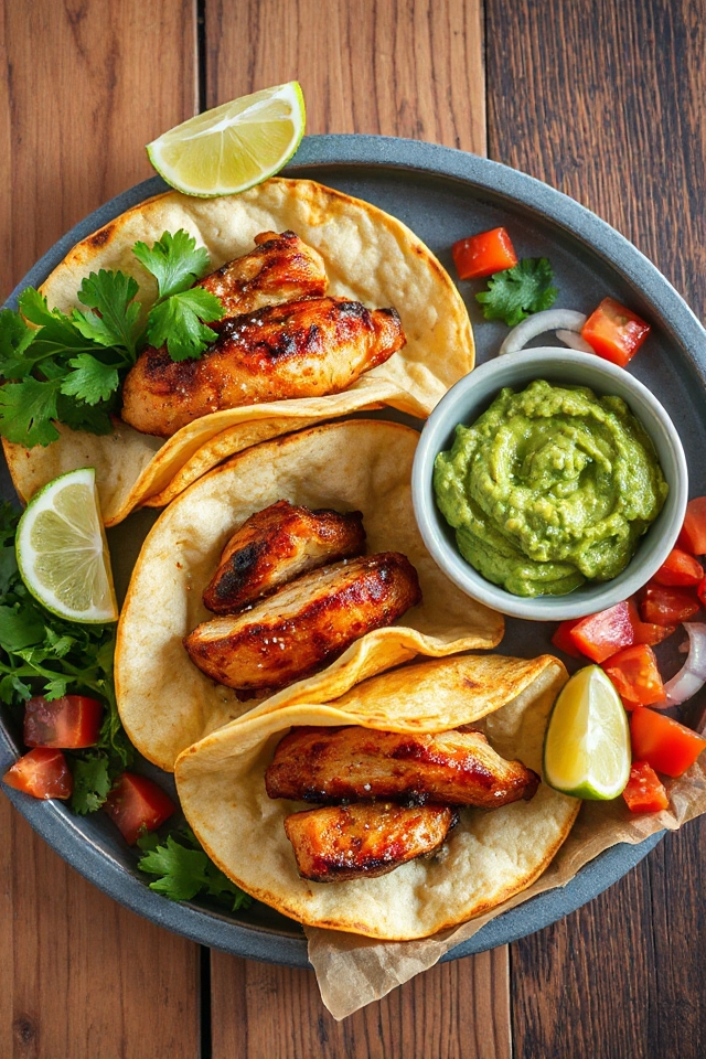 beer marinated chicken tacos