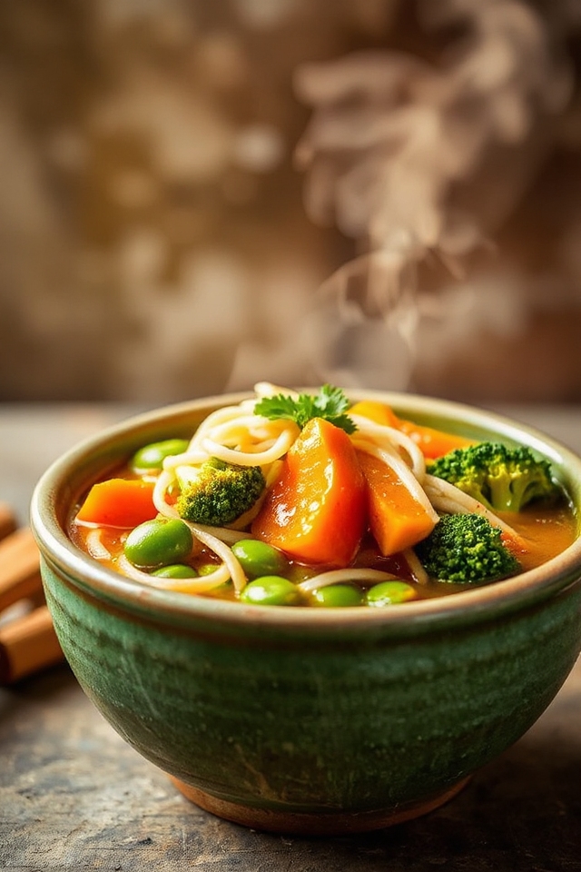 beer noodle vegetable soup