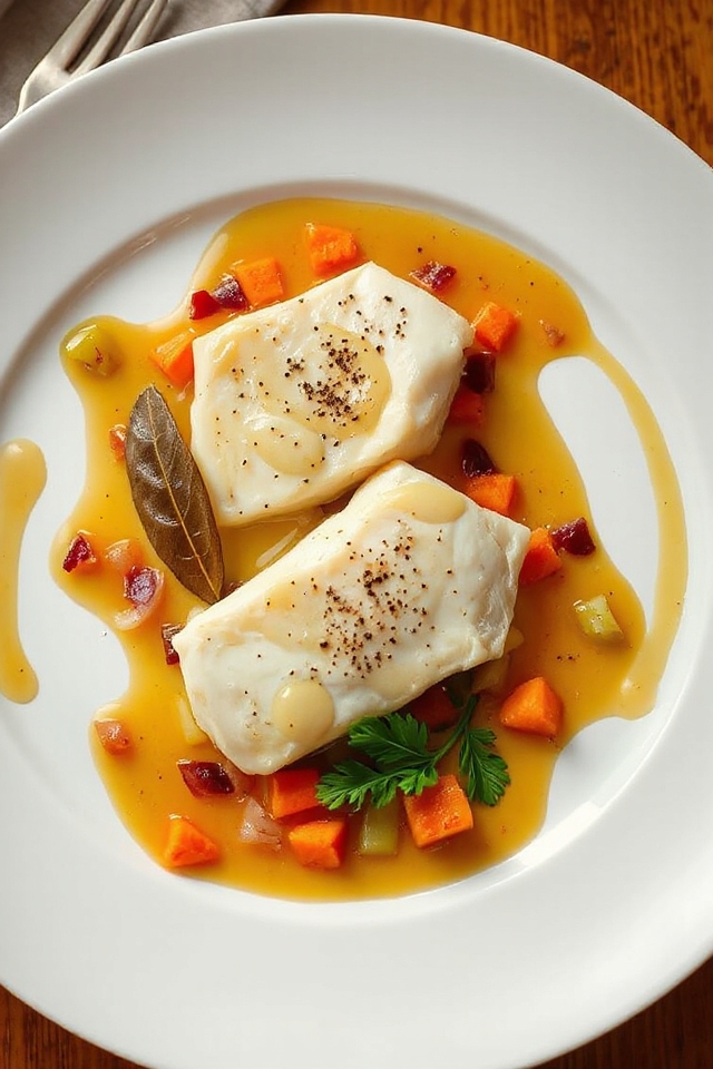 beer poached halibut recipe