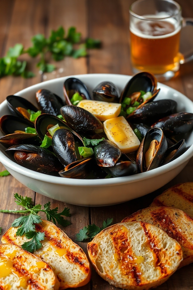 beer steamed mussels recipe