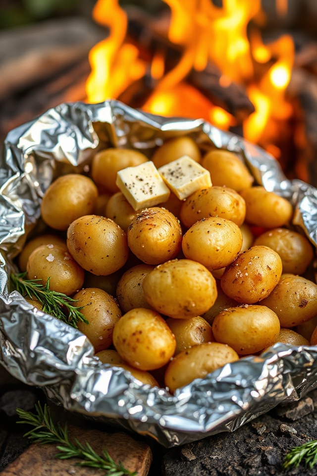 beer steamed potato hobo pack