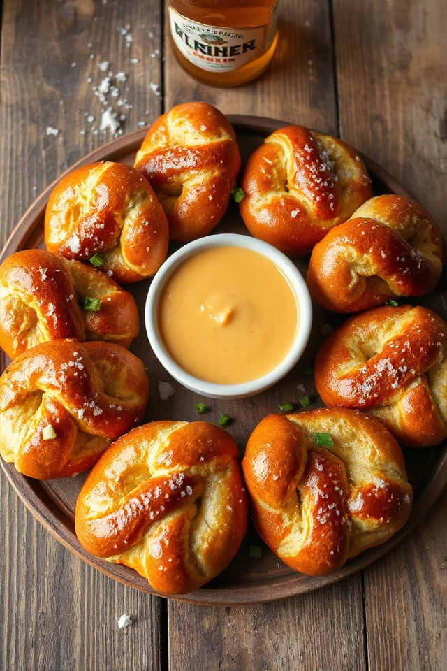 cheddar filled pretzel bites