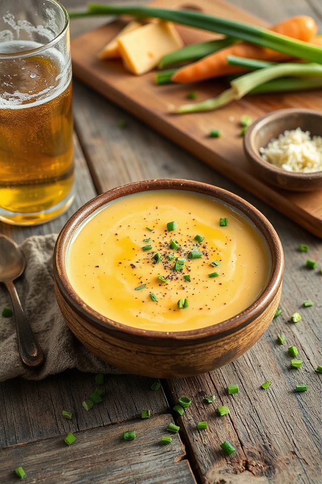 cheddar infused creamy soup