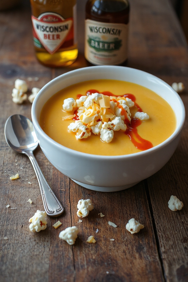 cheese beer soup popcorn