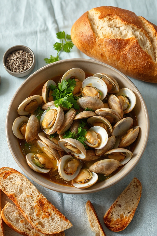 clams steamed in beer