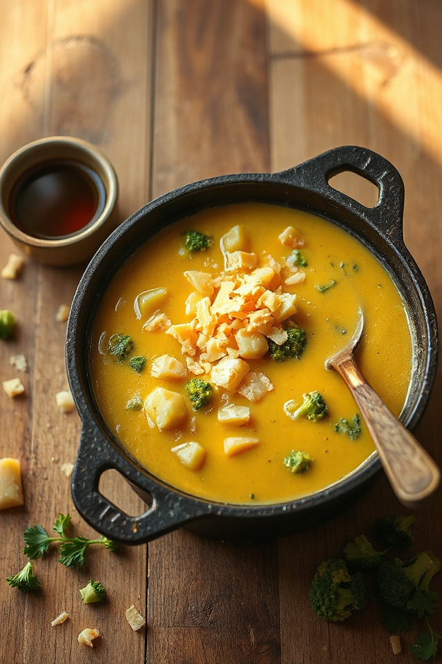 creamy vegetable cheddar soup