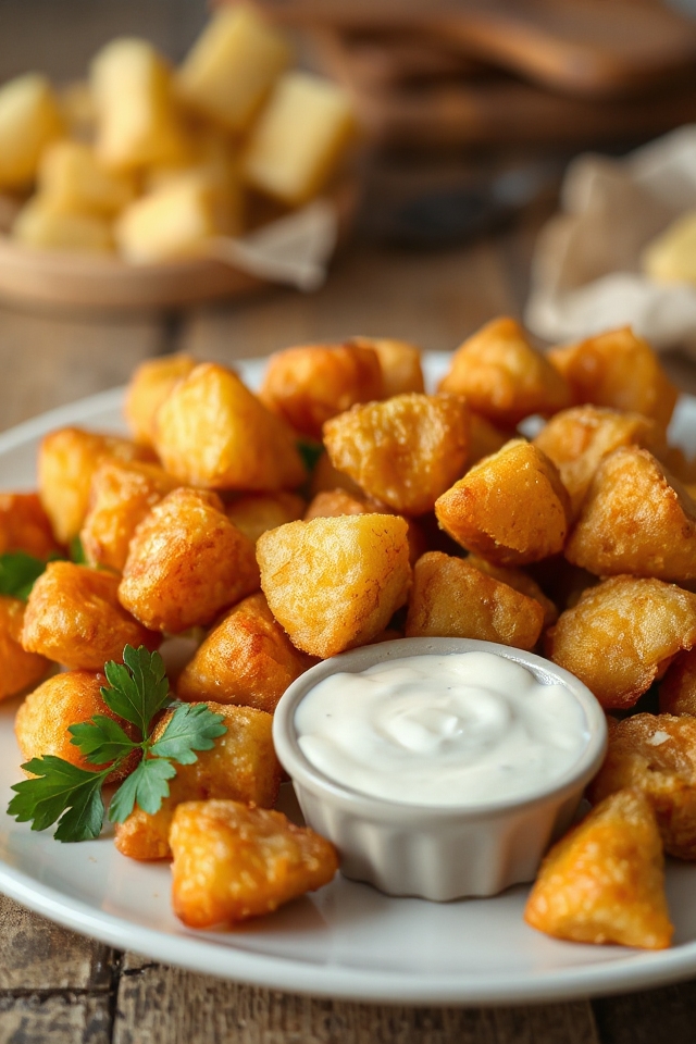 crispy beer battered curds