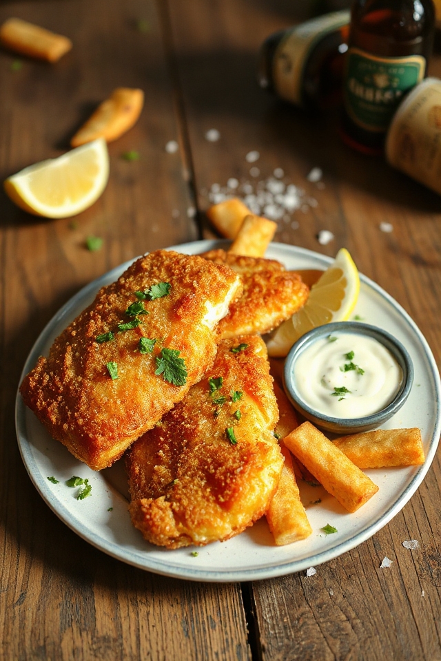 crispy beer battered halibut