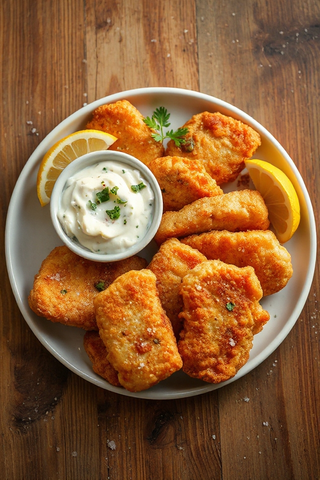 crispy fish with tartar