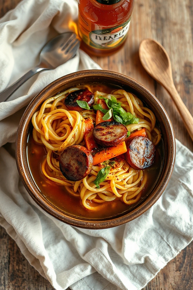 crispy noodle beer ramen