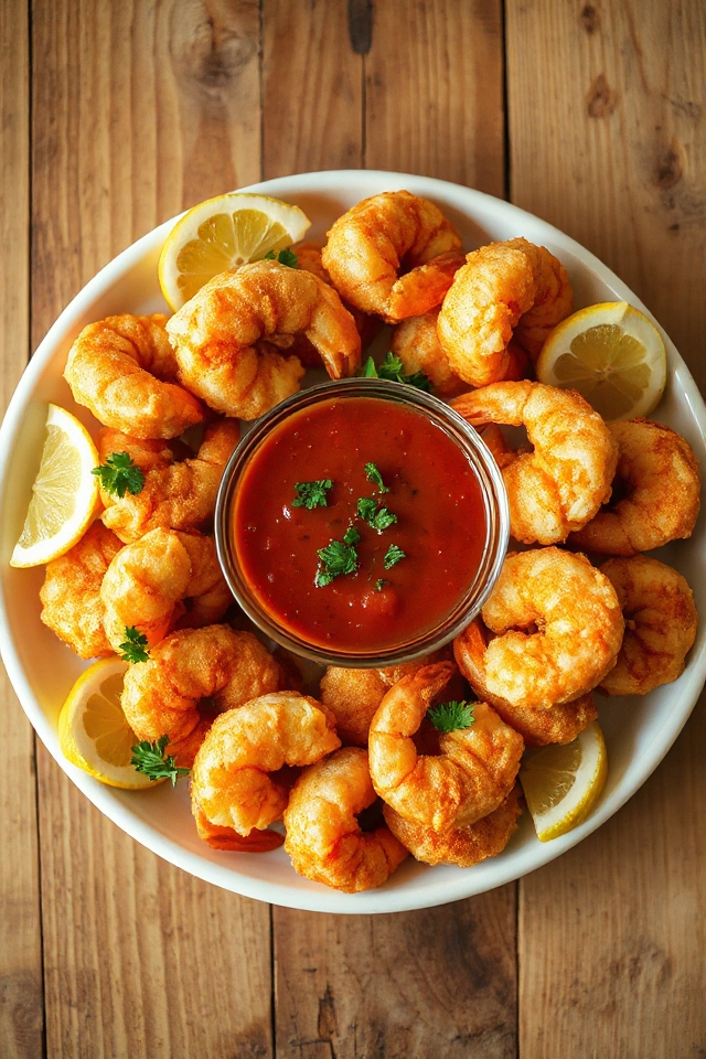 crispy spiced beer battered shrimp