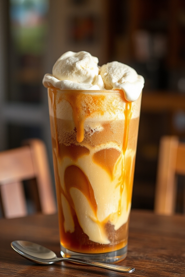 delightful vanilla root beer float