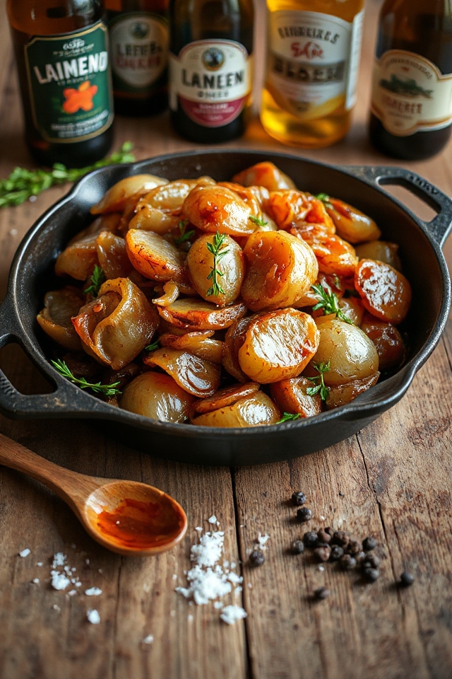 grilled beer caramelized onions