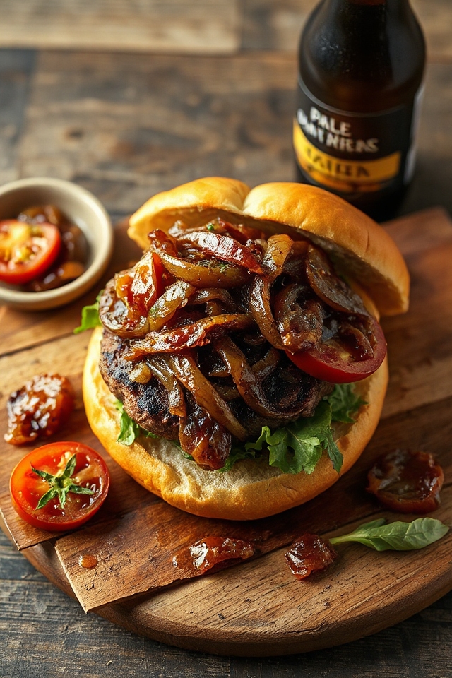 grilled beer caramelized onions
