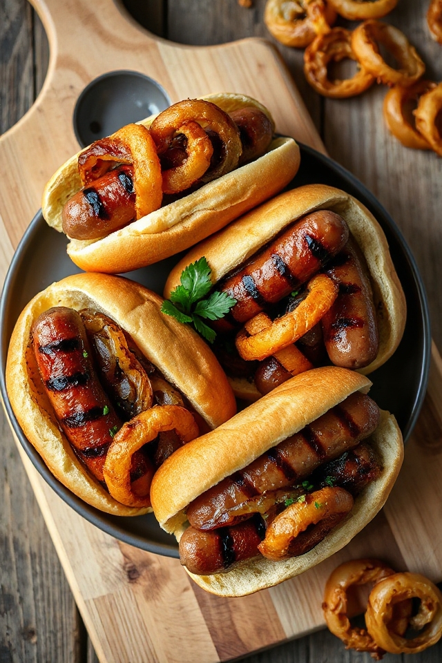 grilled spiced beer brats