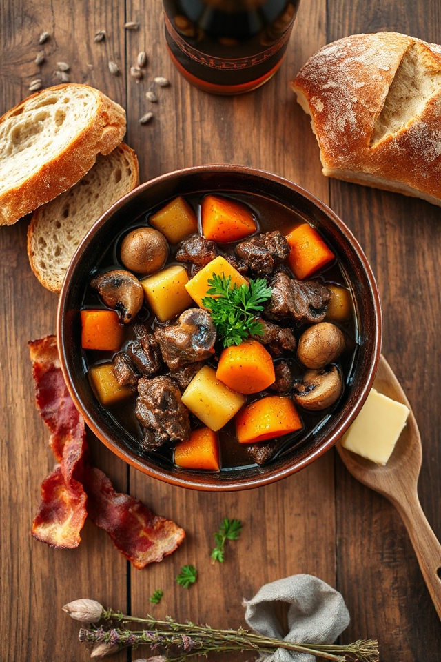 hearty beef and bacon stew
