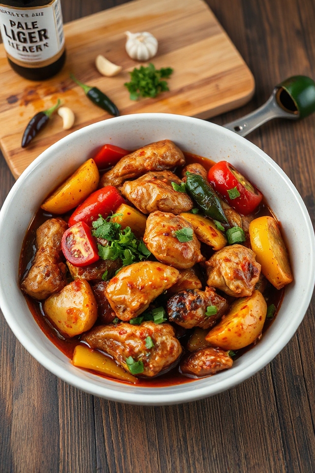 lager infused spicy chicken recipe