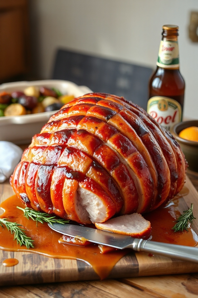 root beer infused ham
