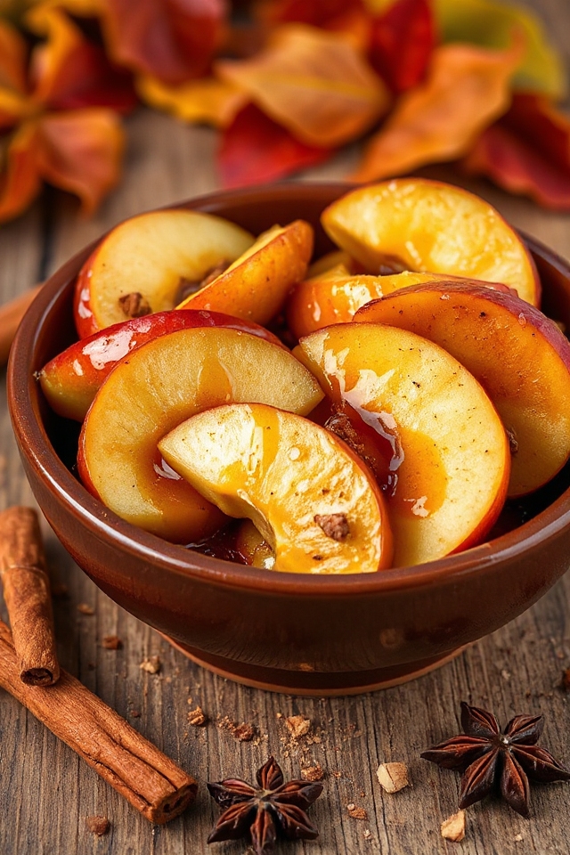 root beer spiced apple wedges