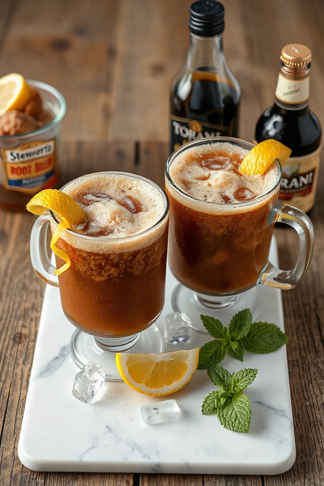 root beer vanilla slushies