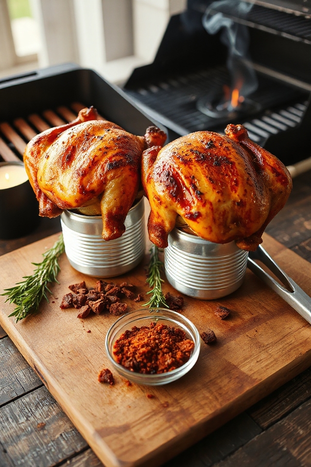smoky beer can chicken