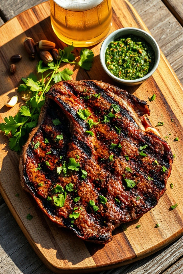 spicy grilled beer steak