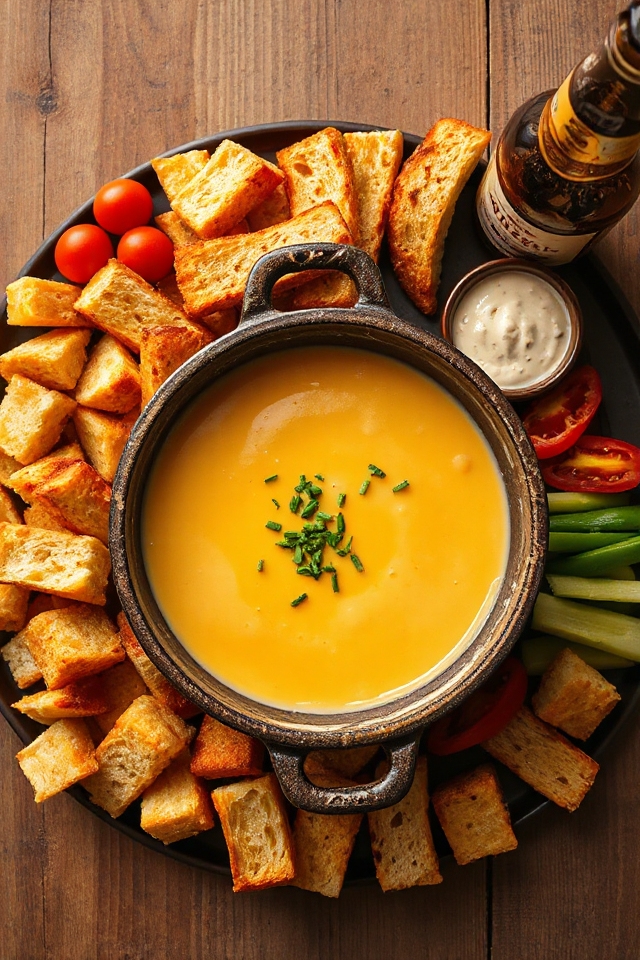 zesty beer cheese fondue